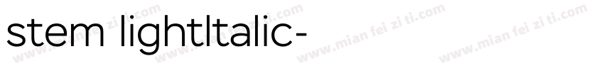 stem lightltalic字体转换
